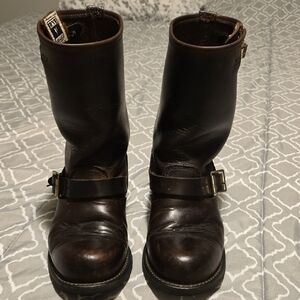 Vintage Made In USA Frye Engineer Boots Size 6